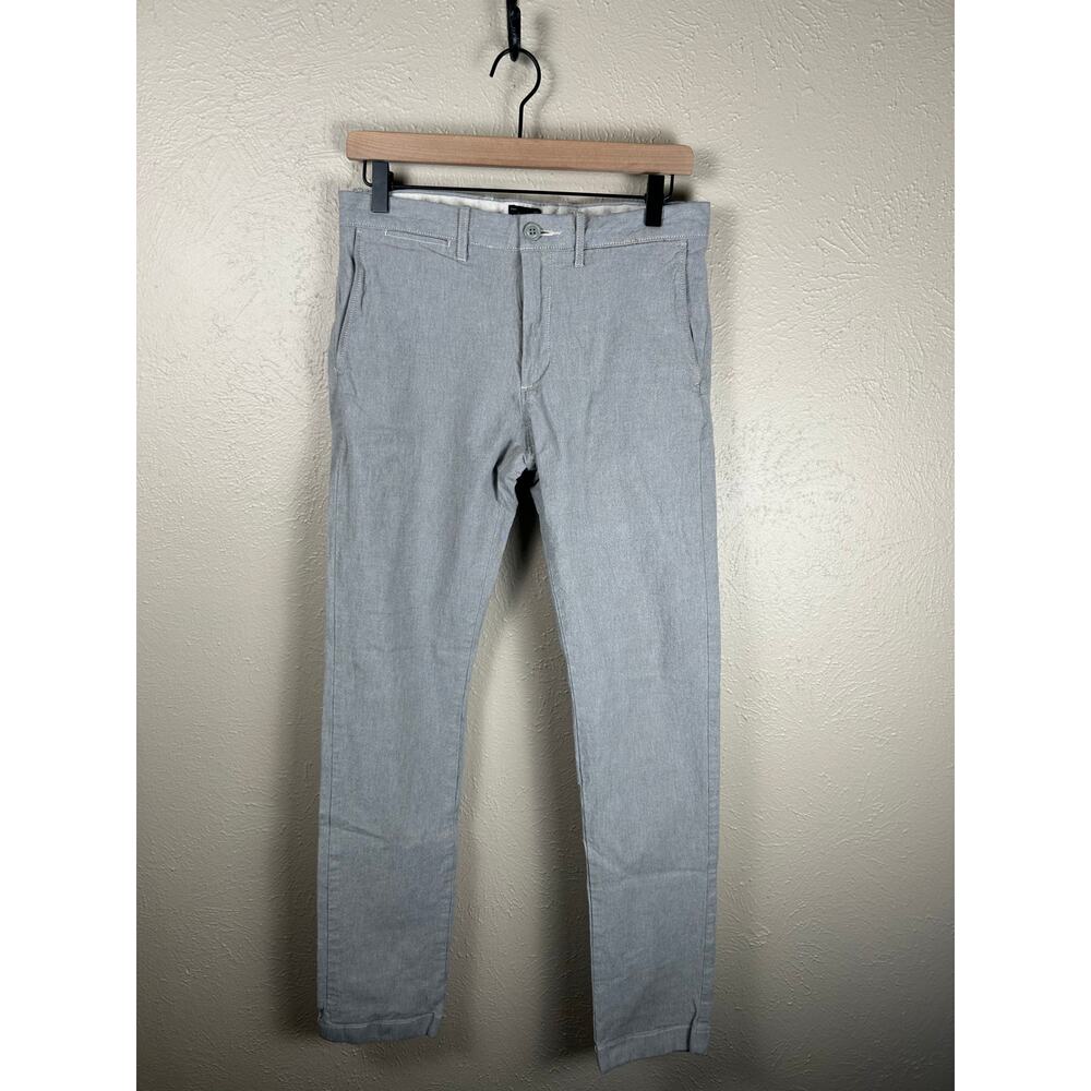 J.Crew Men's Size 29X32 Pants 484 Gray Straight Leg Stretch Cotton Trousers